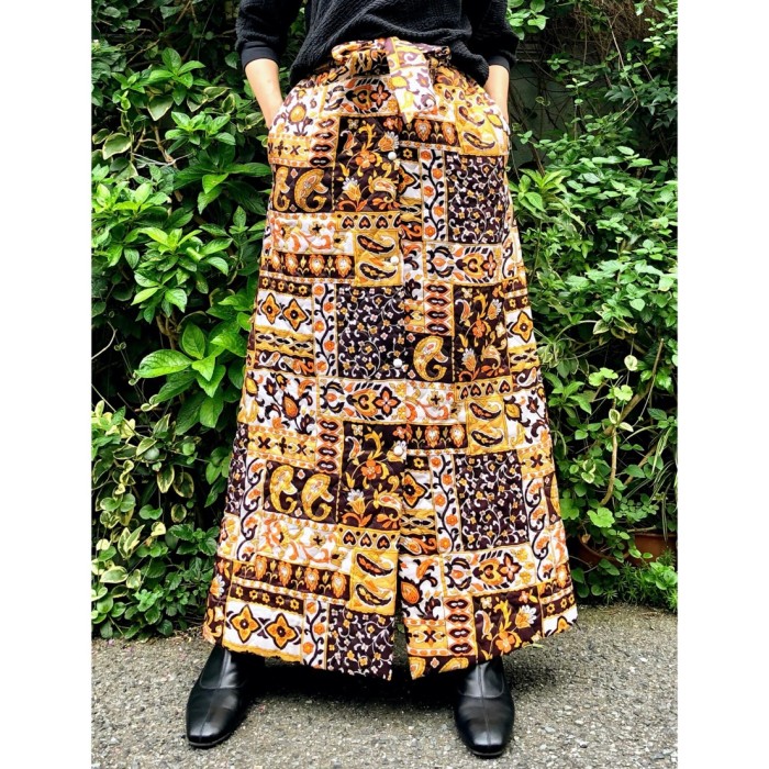 60s Quilted maxi skirt | Vintage.City 古着屋、古着コーデ情報を発信