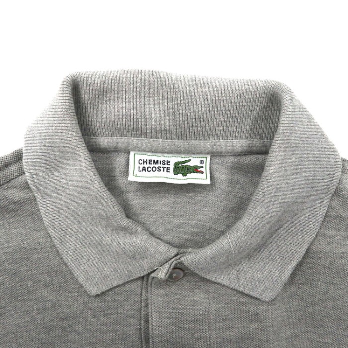 CHEMISE LACOSTE ポロシャツ 3 グレー ワンポイントロゴ | Vintage.City 古着屋、古着コーデ情報を発信