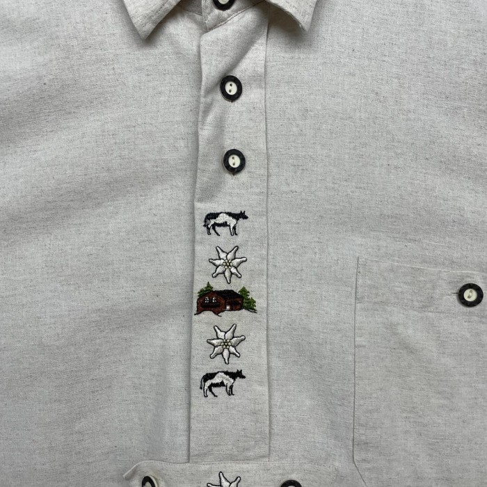 “CLUB DAMINGO” L/S Tyrolean Shirt | Vintage.City ヴィンテージ 古着