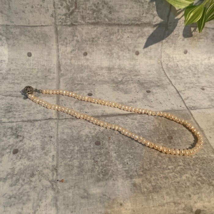 akoya pearl necklace silver | Vintage.City 古着屋、古着コーデ情報を発信