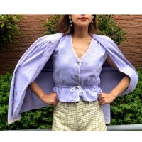 70s Lavender spring top & jacket SETUP | Vintage.City ヴィンテージ 古着