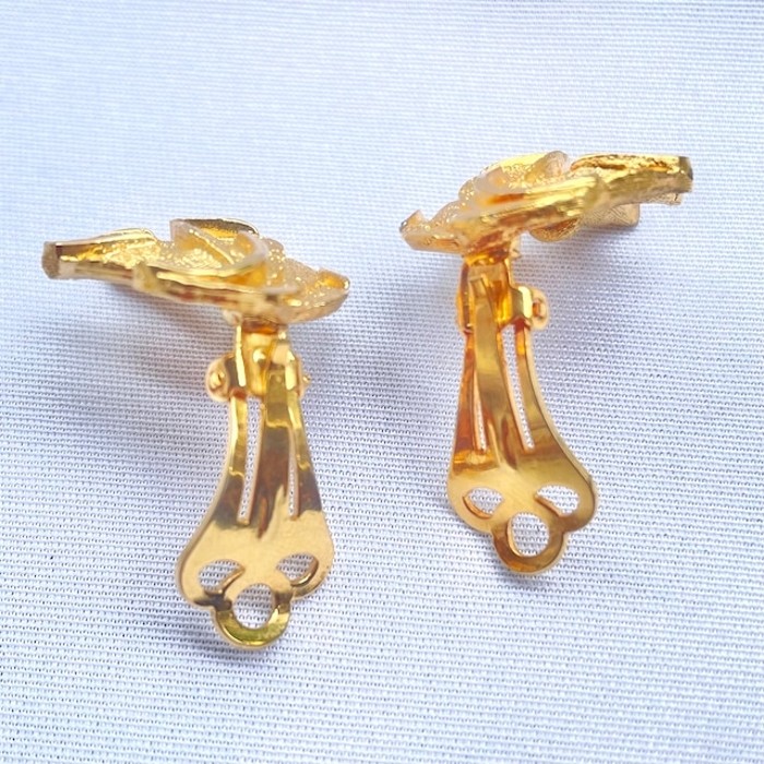 Gold leaf earring | Vintage.City ヴィンテージ 古着