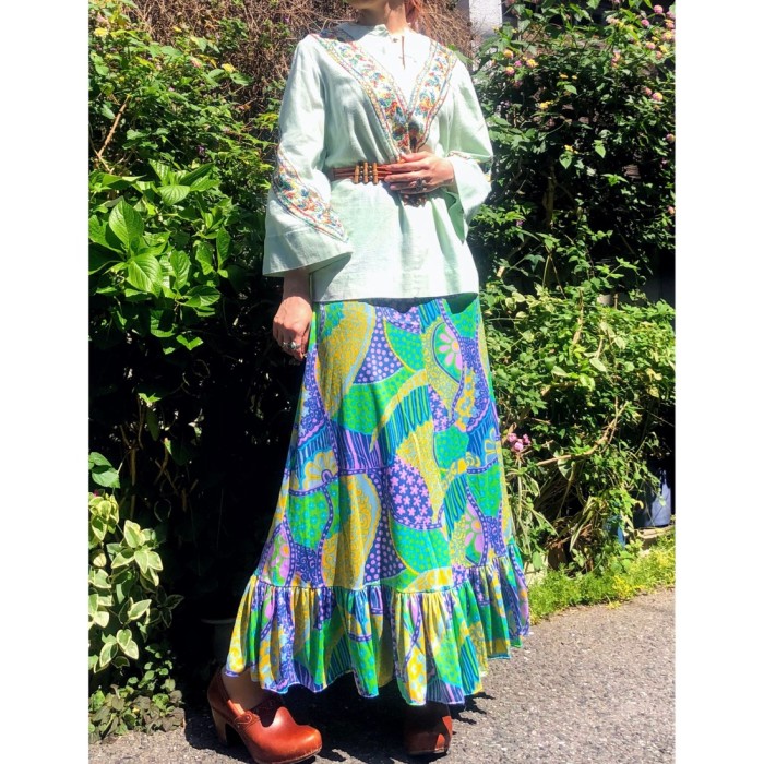 70s embroidered ethnic cotton top | Vintage.City 古着屋、古着コーデ情報を発信