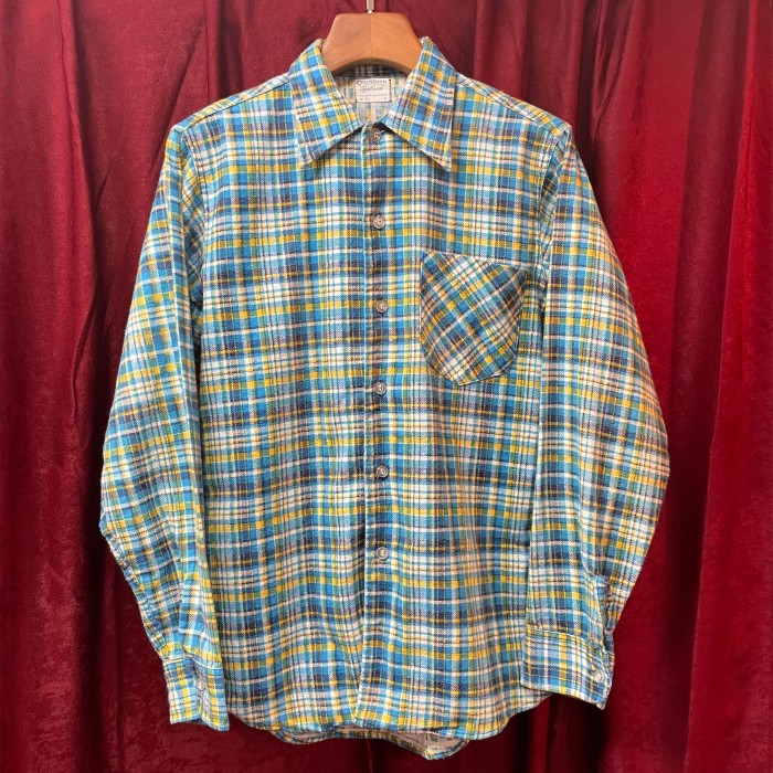 70s printed flannel shirt | Vintage.City 빈티지숍, 빈티지 코디 정보