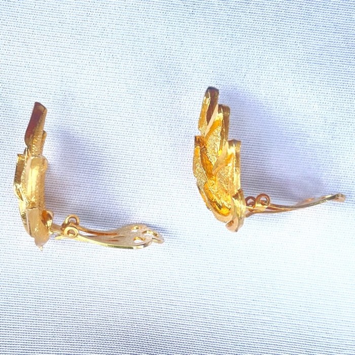Gold leaf earring | Vintage.City ヴィンテージ 古着