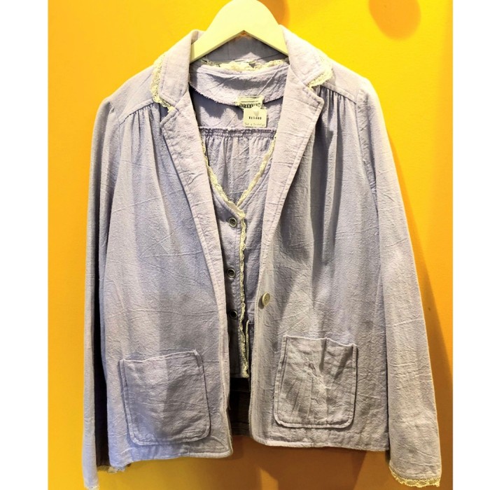 70s Lavender spring top & jacket SETUP | Vintage.City 古着屋、古着コーデ情報を発信