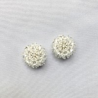 Clear white beads earring | Vintage.City ヴィンテージ 古着