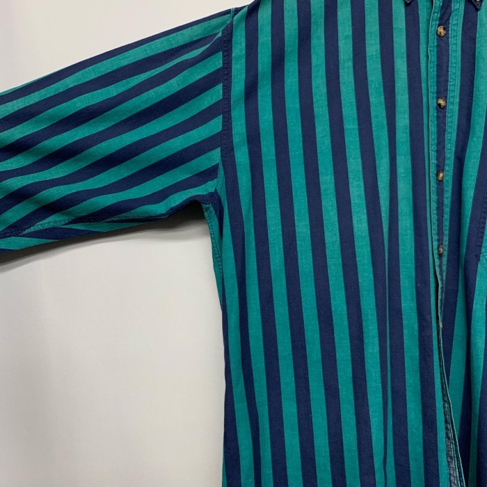 1980’s-90’s “Eddie Bauer” L/S Stripe SH | Vintage.City 古着屋、古着コーデ情報を発信
