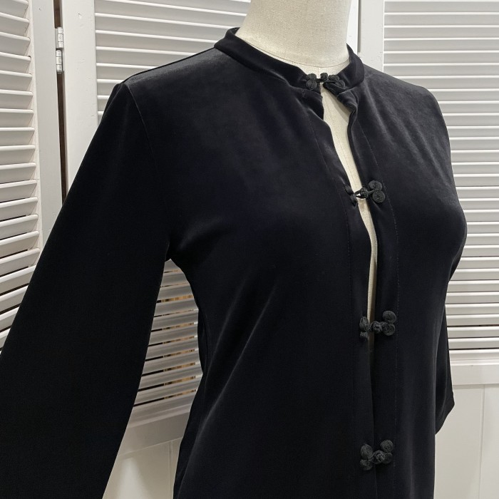 China button velvet cardigan | Vintage.City 古着屋、古着コーデ情報を発信
