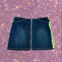 "coiGirlMaGic"Front Full Zip Denim skirt | Vintage.City ヴィンテージ 古着