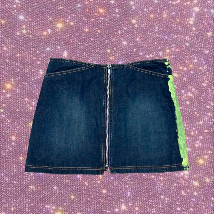 "coiGirlMaGic"Front Full Zip Denim skirt | Vintage.City 빈티지숍, 빈티지 코디 정보