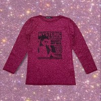 old "HG"pink Glitter Knitted shirt | Vintage.City ヴィンテージ 古着