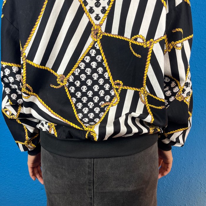 80s Chain Pattern Zip Jacket | Vintage.City 빈티지숍, 빈티지 코디 정보
