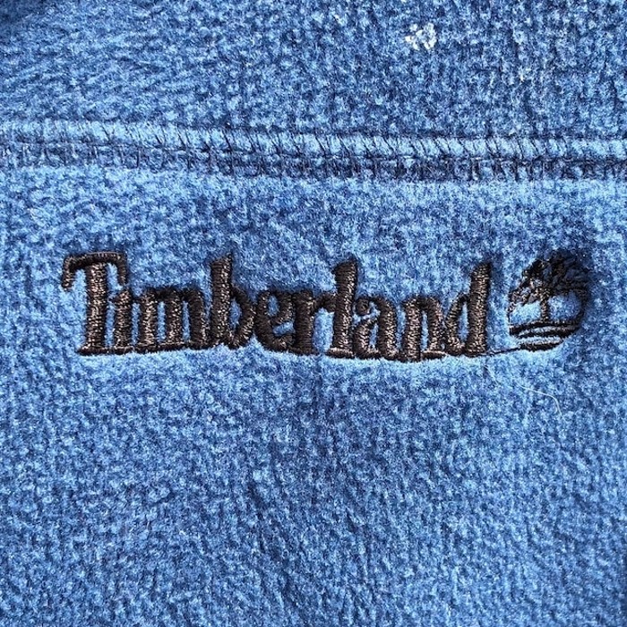 90s ティンバーランド フリースジャケット ジップアップ ロゴ刺繍