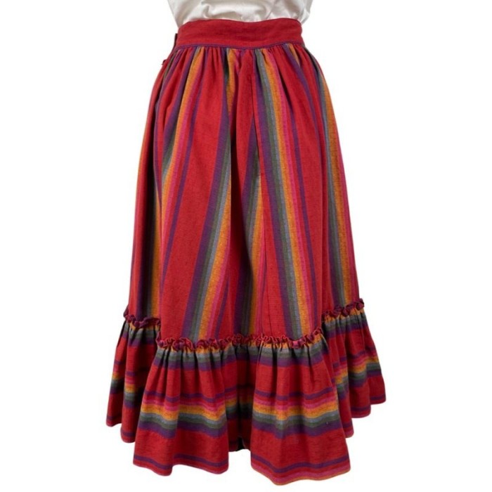 古着 ストライプ　裾ティアードスカート | Vintage.City 빈티지숍, 빈티지 코디 정보