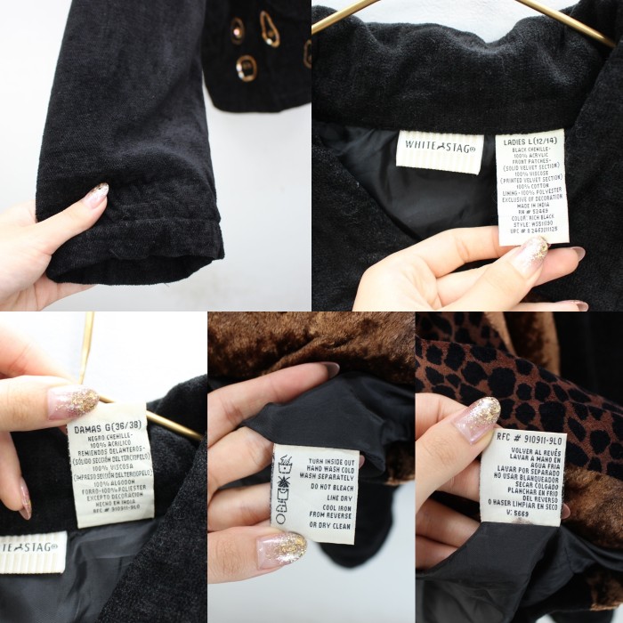 USA VINTAGE アメリカ刺繍クレイジーパターンデザインジャケット