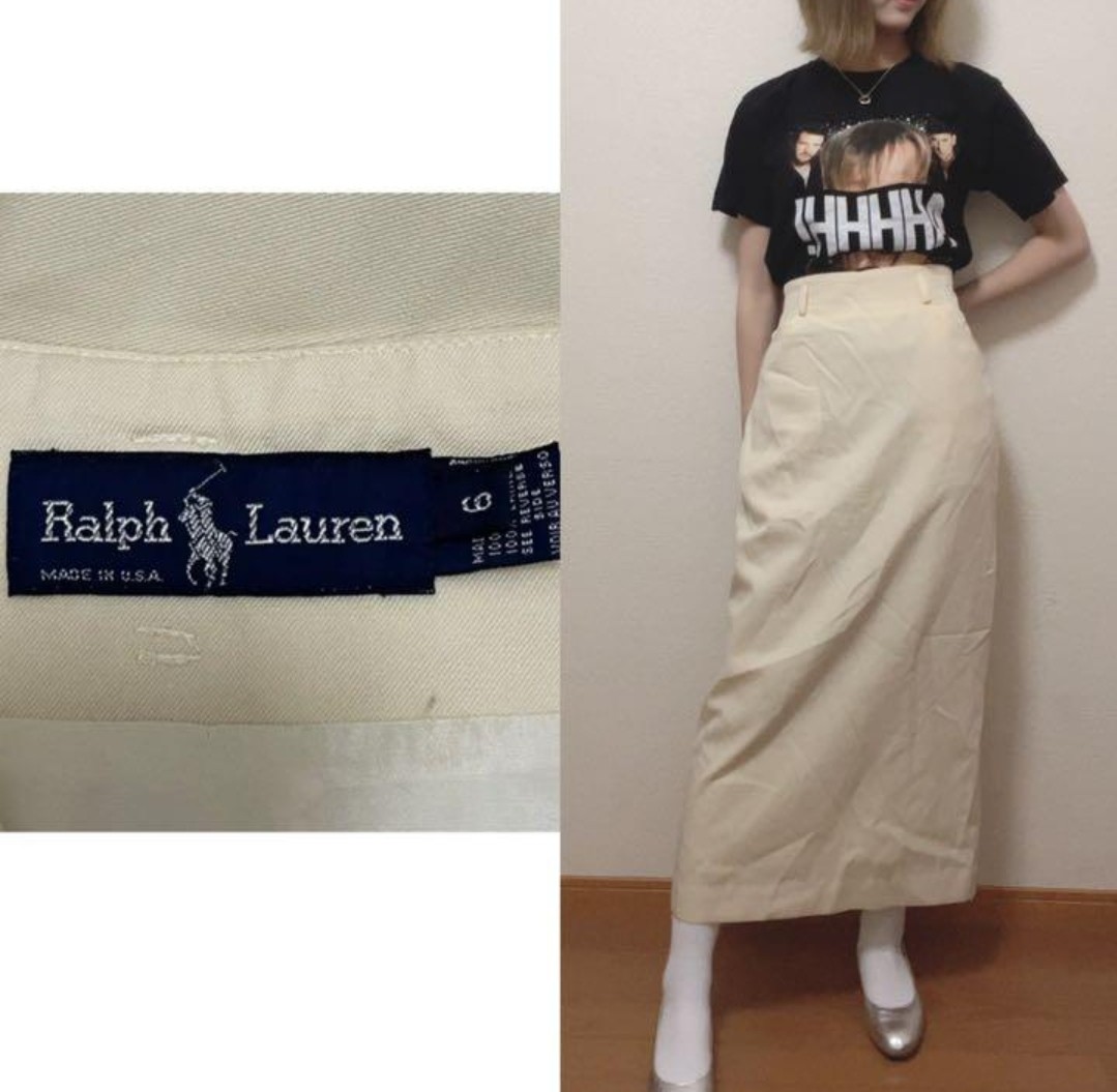 USA製 アメリカ製 ラルフローレン Ralph Lauren ロングスカート