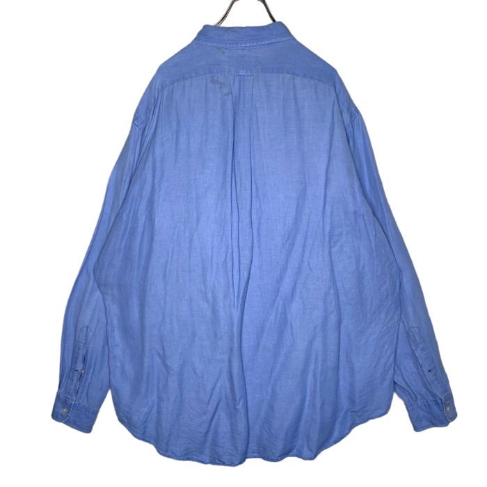 RALPH LAUREN   長袖シャツ　XL   刺繍　リネン　シルク | Vintage.City 古着屋、古着コーデ情報を発信
