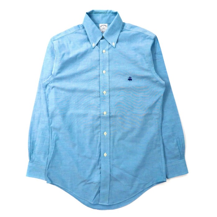 新品Brooks Brothersブルー小さい格子ボタンダウンシャツ