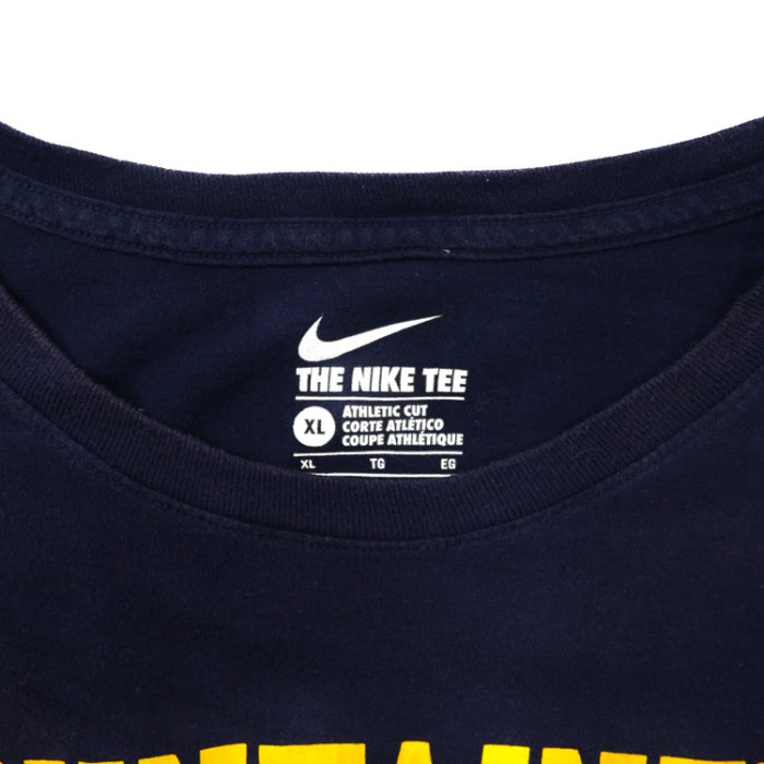 NIKE ビッグサイズ フットボールプリントTシャツ XL ネイビー コットン | Vintage.City ヴィンテージ 古着