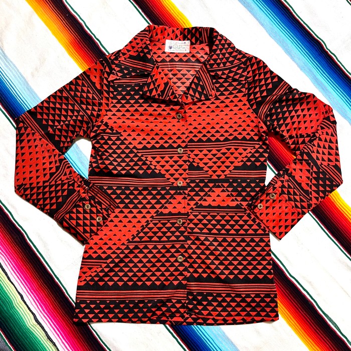 70’s 80’s Knit Lotion オープンカラー ポリエステル シャツ | Vintage.City 古着屋、古着コーデ情報を発信