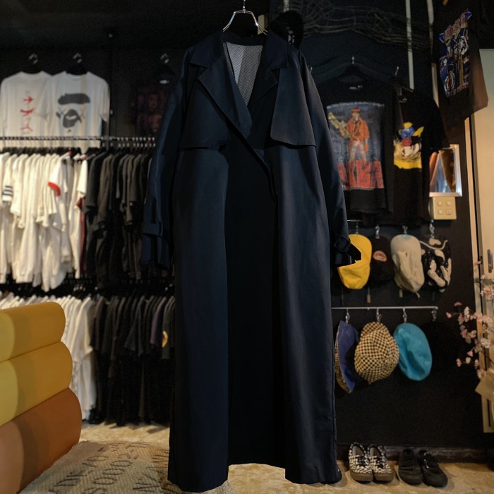 over sized nylon trench coat | Vintage.City 古着屋、古着コーデ情報を発信