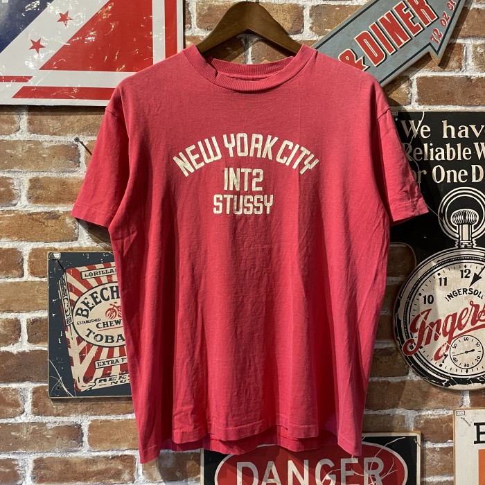 STUSSY ステューシー Tシャツ 銀タグ カレッジ ロゴ 赤 | Vintage.City 빈티지숍, 빈티지 코디 정보