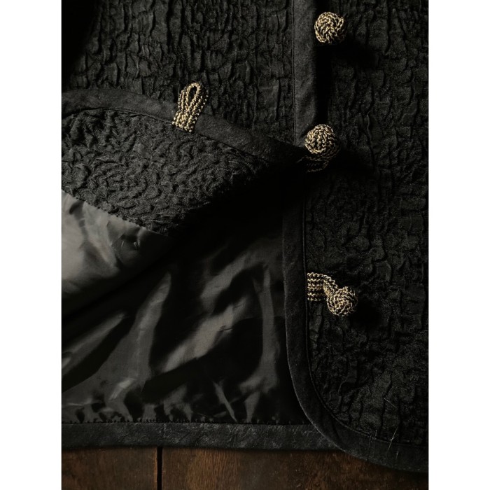 ノーカラージャケット 黒ブラック L | Vintage.City 古着屋、古着コーデ情報を発信