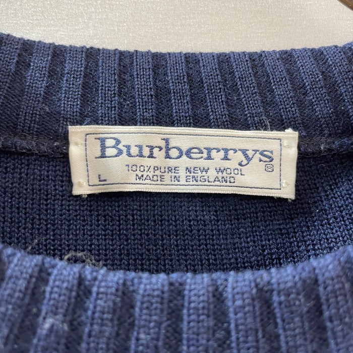 burberrys knit バーバリー ニット ネイビー 切り替え | Vintage.City