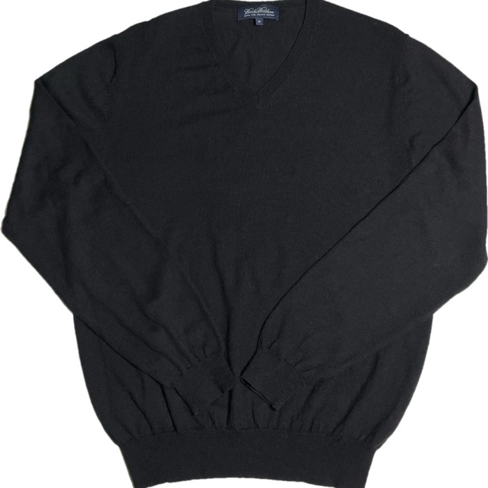 Brooks Brothers Vネックメリノウールセーター ブラック Mサイズ | Vintage.City 빈티지숍, 빈티지 코디 정보