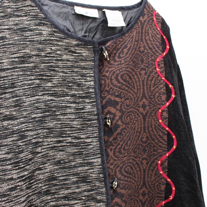 USA VINTAGE アメリカ古着クレイジーパターン刺繍デザインジャケット