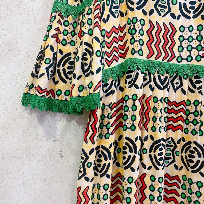 African print cotton long dress/2179 | Vintage.City 빈티지숍, 빈티지 코디 정보