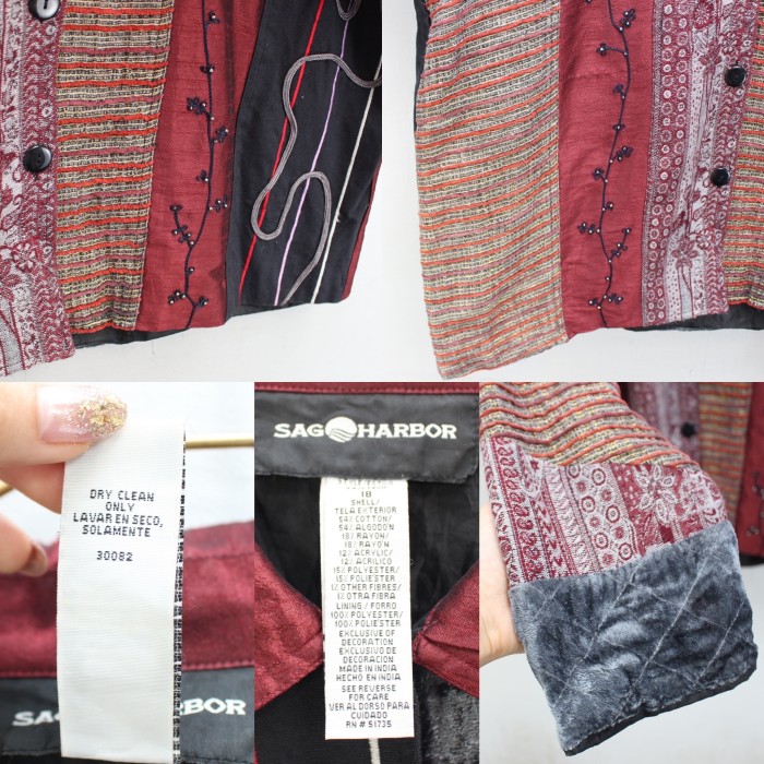 USA VINTAGE アメリカクレイジーパターン刺繍デザインジャケット