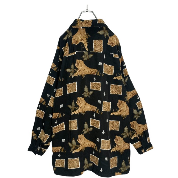 90s L/S animal pattern design shirt | Vintage.City 빈티지숍, 빈티지 코디 정보