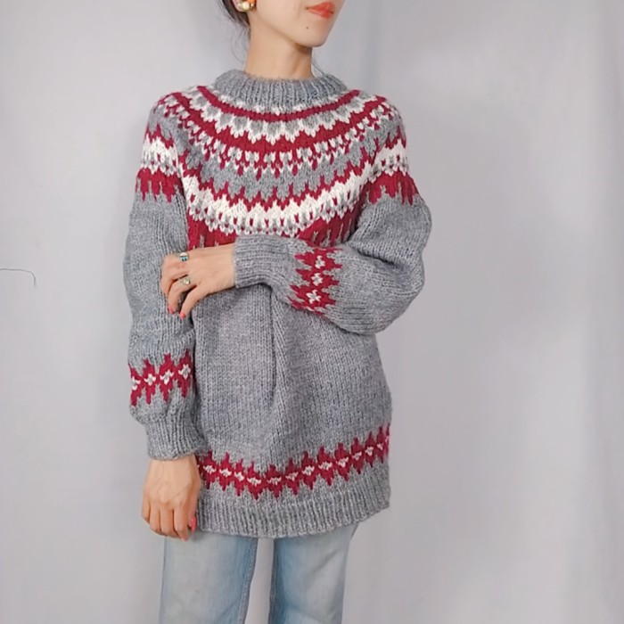 70sNordicPullOverSweater【GY】 | Vintage.City 古着屋、古着コーデ情報を発信