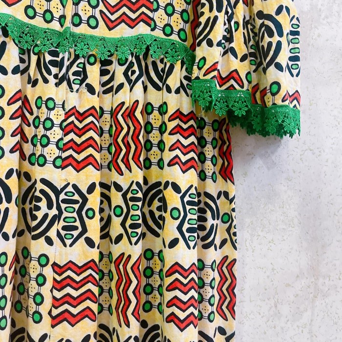 African print cotton long dress/2179 | Vintage.City Vintage Shops, Vintage Fashion Trends