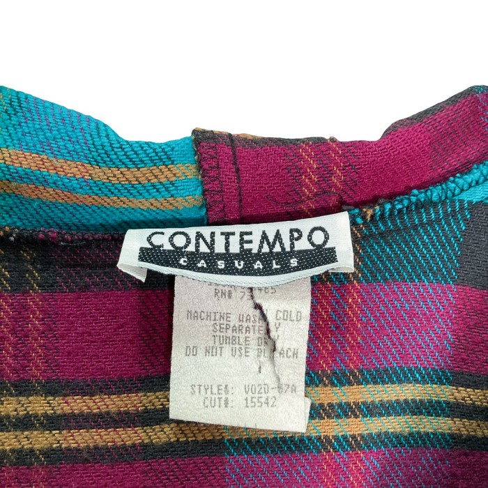 80s Madras check cotton anorak hoodie | Vintage.City 古着屋、古着コーデ情報を発信