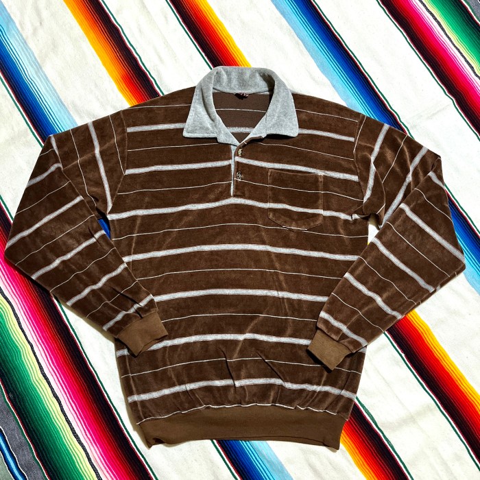 80’s CAMPUS ベロア ポロシャツ | Vintage.City 古着屋、古着コーデ情報を発信