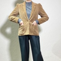 Beige corduroy puff sleeve tailored JKT | Vintage.City ヴィンテージ 古着