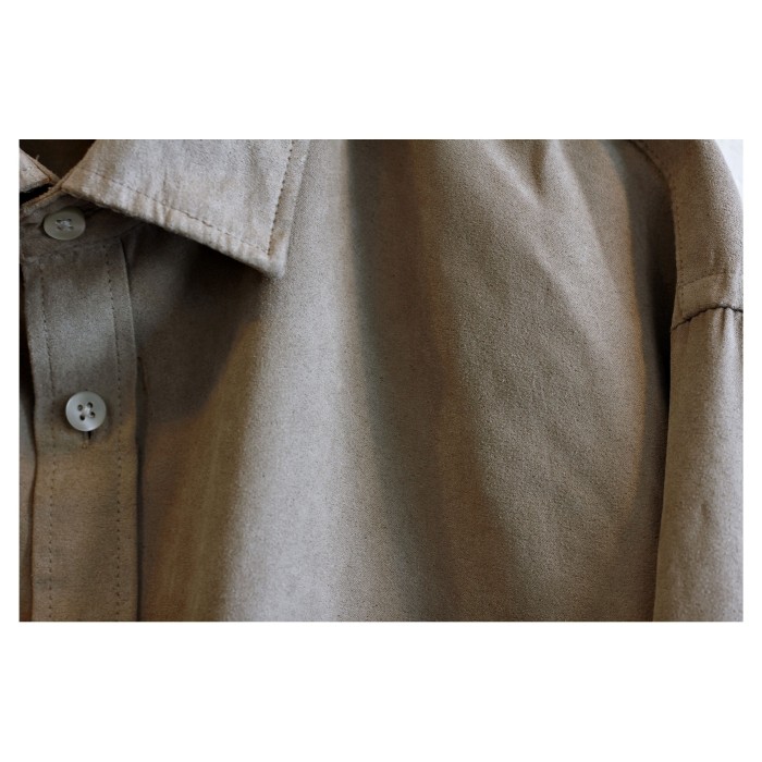 Old Faux Suède Shirt “Beige” | Vintage.City 빈티지숍, 빈티지 코디 정보