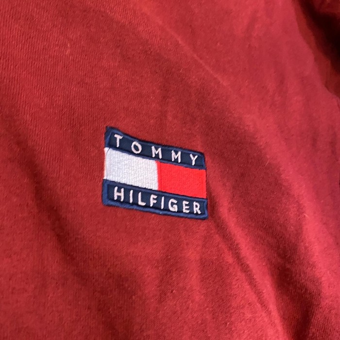 ビンテージ 90年代 トミーヒルフィガー ロゴ刺繍 ハーフジップ 