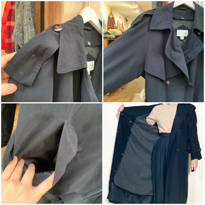 Black double long coat w/liner | Vintage.City Vintage Shops, Vintage Fashion Trends