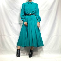 Green volume skirt shirt onepiece | Vintage.City ヴィンテージ 古着