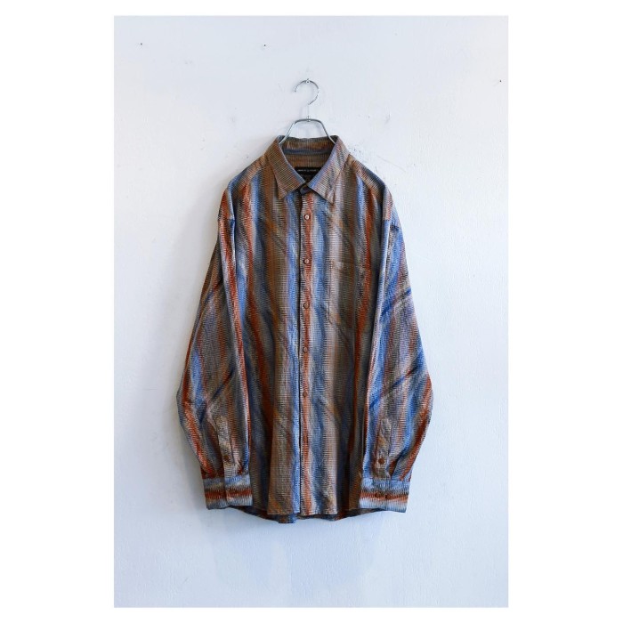 Old Art Printed Multicolored Shirt | Vintage.City 古着屋、古着コーデ情報を発信