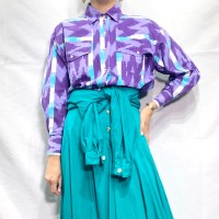 Purple native pattern shirt | Vintage.City ヴィンテージ 古着
