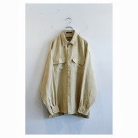 Old Faux Suède Shirt “Light Yellow” | Vintage.City ヴィンテージ 古着