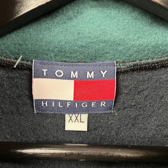 90s トミーヒルフィガー ハーフジップフリース 刺繍 オーバーサイズ | Vintage.City