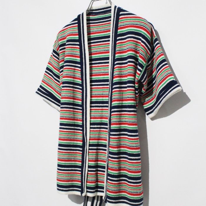 1970s multi border beach robe | Vintage.City 古着屋、古着コーデ情報を発信