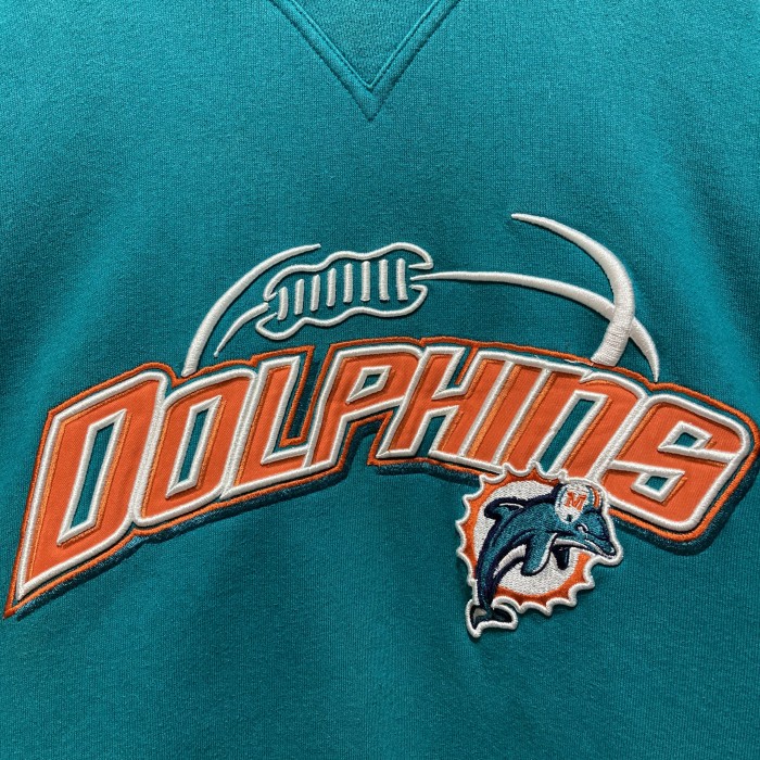 “Miami Dolphins” Embroidered Sweat Shirt | Vintage.City 古着屋、古着コーデ情報を発信