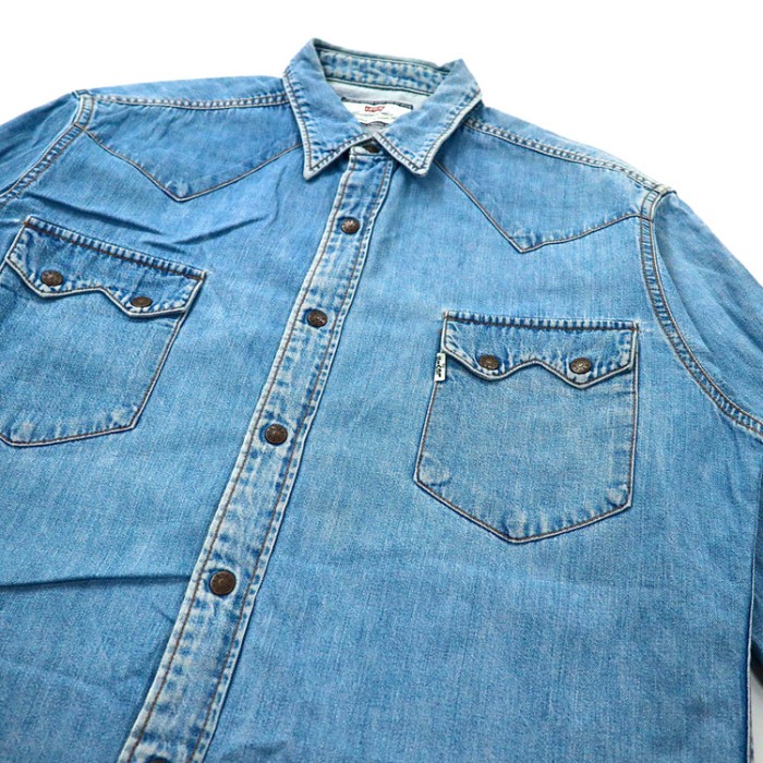 LEVI'S デニムウエスタンシャツ スナップボタン 90s 日本製 | Vintage.City